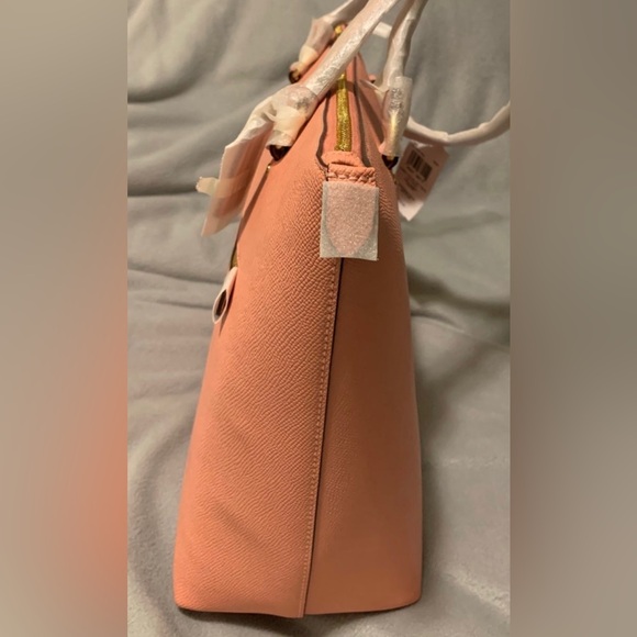 #1307 - NWT Coach GALLERY Tote Leather Handbag, Candy Pink & Gold Zip Top Bag - Picture 9 of 14